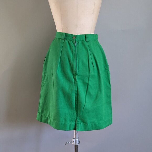 Vintage 1980s A-Line High Waist Skirt with Pockets Size Medium 27" Waist - Picture 3 of 3